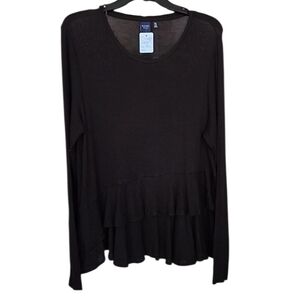 KAARI BLUE RUFFLED BOTTOM TOP